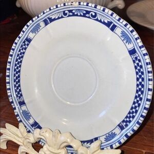 Vernon Ware Metlox Antique Blue Saucer